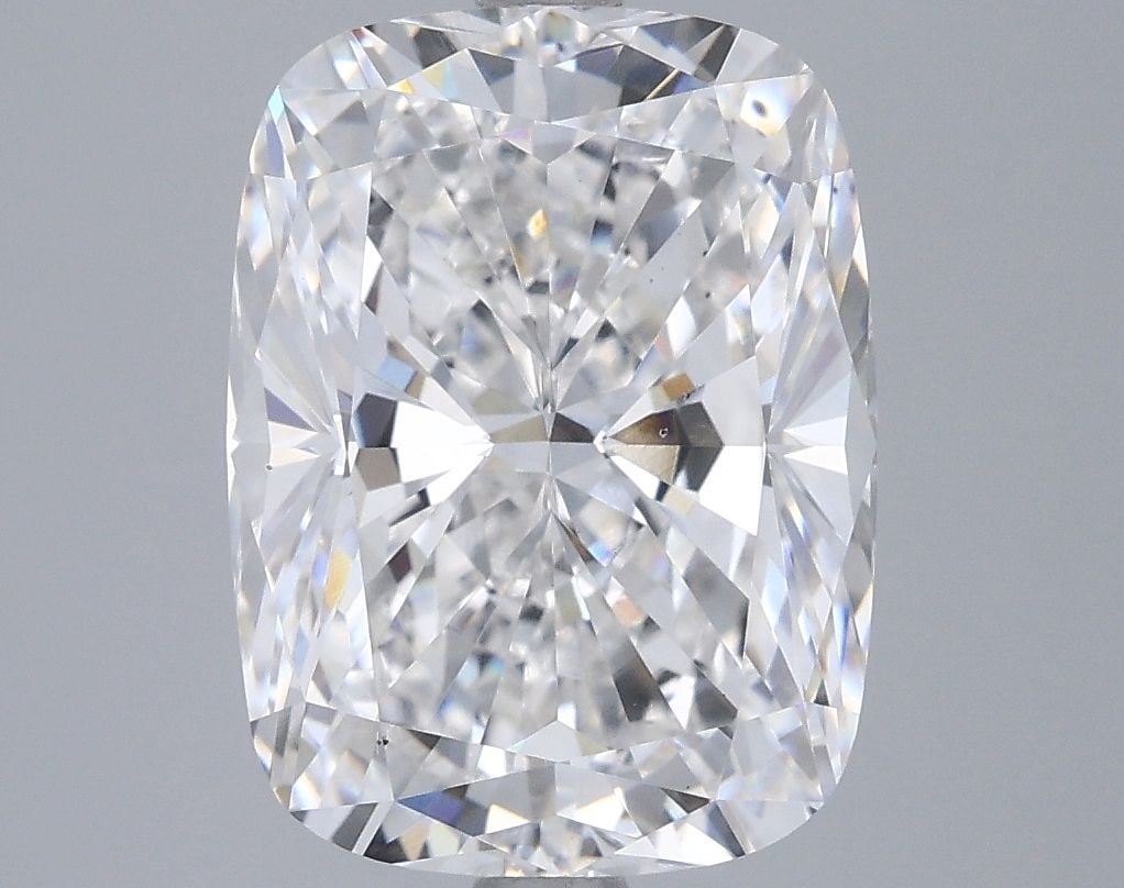 Loose Diamond - CUSHION MODIFIED 5.09ct E VS2: Loose Diamond - CUSHION MODIFIED 5.09ct E VS2 Source: This is a real non-mined Diamond that has been grown in a lab Shape: CUSHION MODIFIED Carats: 5.09 Color: E Clarity: VS2 Certification: IGI Video: