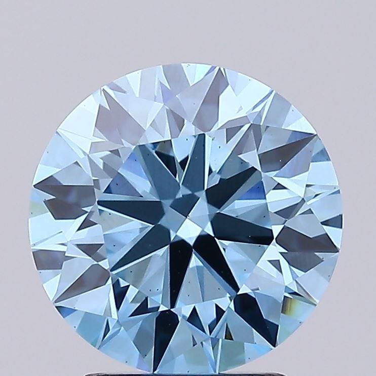 Ideal Loose Diamond - ROUND 2.76ct Fancy Vivid Blue VS1: Ideal Loose Diamond - ROUND 2.76ct Fancy Vivid Blue VS1 Source: This is a real non-mined Diamond that has been grown in a lab Shape: ROUND Carats: 2.76 Color: Fancy Vivid Blue Certification: IGI