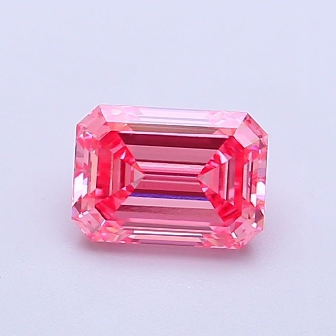 Loose Diamond - EMERALD 1.05ct Fancy Vivid Pink VVS2: Loose Diamond - EMERALD 1.05ct Fancy Vivid Pink VVS2 Source: This is a real non-mined Diamond that has been grown in a lab Shape: EMERALD Carats: 1.05 Color: Fancy Vivid Pink Certification: IGI Video: