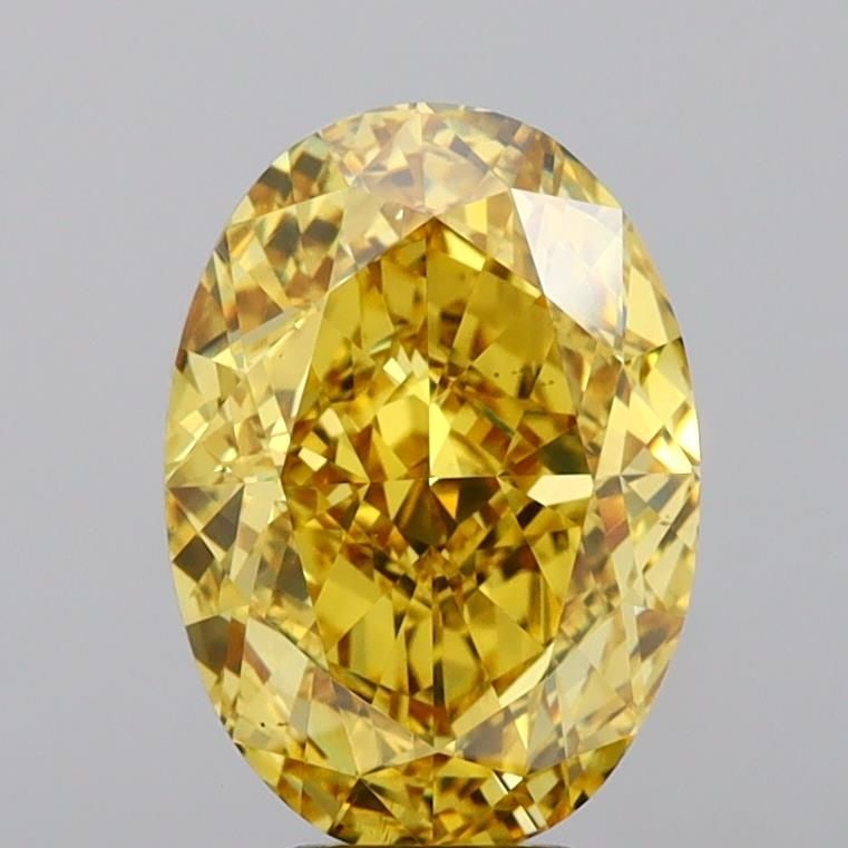 Loose Diamond - OVAL 7.56ct Fancy Vivid Yellow VS1: Loose Diamond - OVAL 7.56ct Fancy Vivid Yellow VS1 Source: This is a real non-mined Diamond that has been grown in a lab Shape: OVAL Carats: 7.56 Color: Fancy Vivid Yellow Certification: IGI Video: