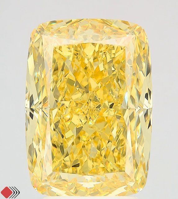 Loose Diamond - CUSHION MODIFIED 5.02ct Fancy Vivid Yellow VS1: Loose Diamond - CUSHION MODIFIED 5.02ct Fancy Vivid Yellow VS1 Source: This is a real non-mined Diamond that has been grown in a lab Shape: CUSHION MODIFIED Carats: 5.02 Color: Fancy Vivid Yellow Cert
