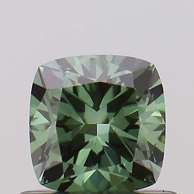 Loose Diamond - CUSHION BRILLIANT 0.56ct Fancy Vivid Green VS1: Loose Diamond - CUSHION BRILLIANT 0.56ct Fancy Vivid Green VS1 Source: This is a real non-mined Diamond that has been grown in a lab Shape: CUSHION BRILLIANT Carats: 0.56 Color: Fancy Vivid Green Cert