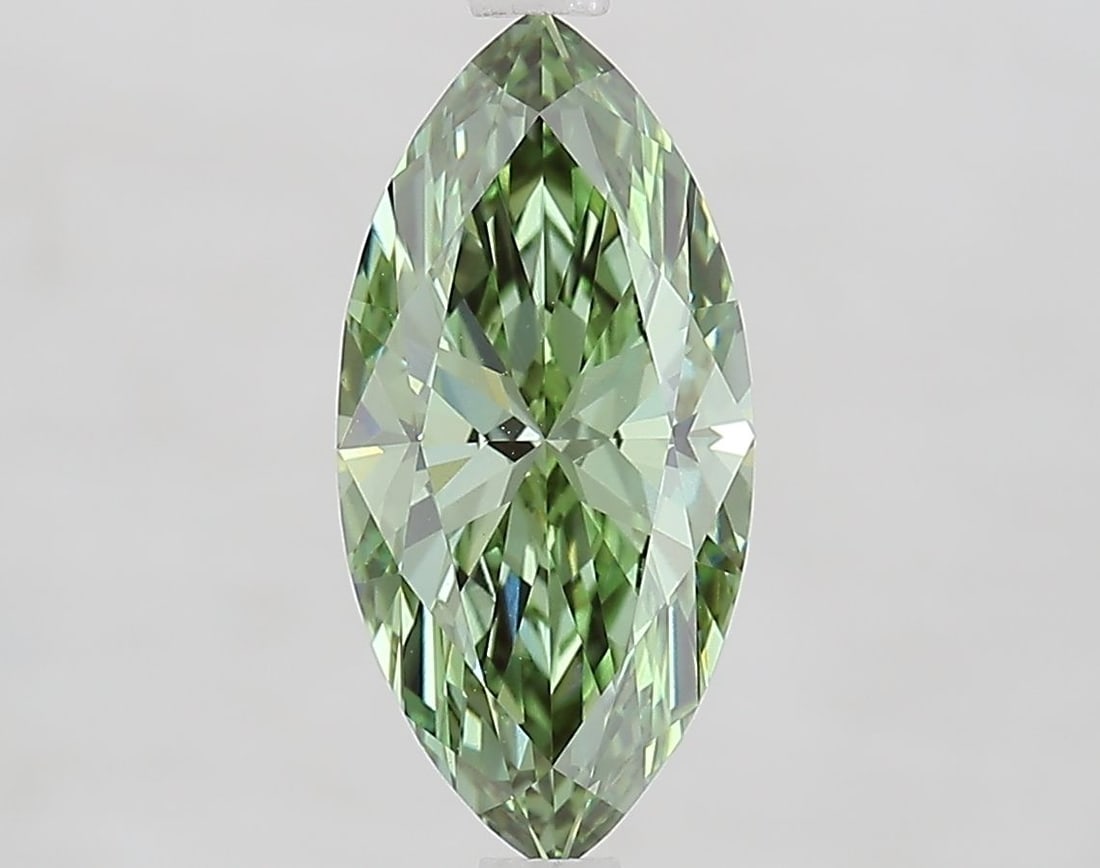 Loose Diamond - MARQUISE 2.06ct Fancy Vivid Green VS1: Loose Diamond - MARQUISE 2.06ct Fancy Vivid Green VS1 Source: This is a real non-mined Diamond that has been grown in a lab Shape: MARQUISE Carats: 2.06 Color: Fancy Vivid Green Certification: IGI Vid