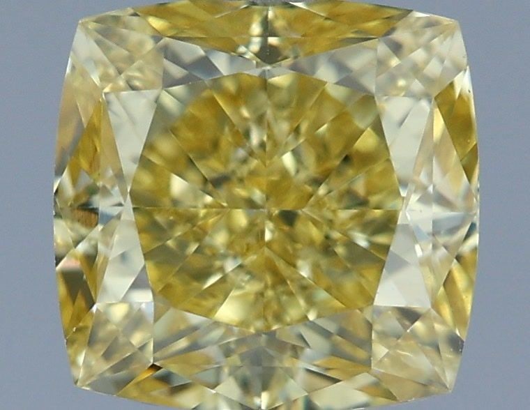 Loose Diamond - CUSHION MODIFIED 1.69ct Fancy Vivid Yellow VS1: Loose Diamond - CUSHION MODIFIED 1.69ct Fancy Vivid Yellow VS1 Source: This is a real non-mined Diamond that has been grown in a lab Shape: CUSHION MODIFIED Carats: 1.69 Color: Fancy Vivid Yellow Cert