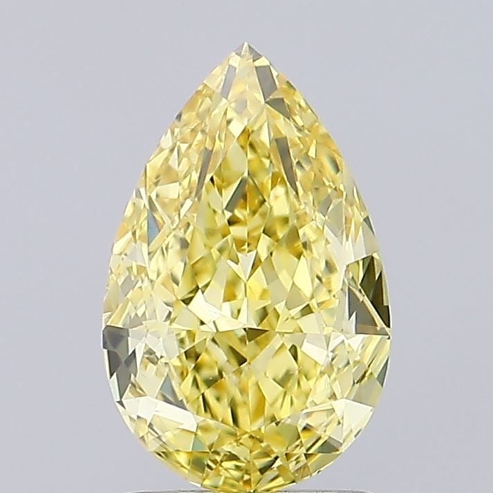 Loose Diamond - PEAR 1.64ct Fancy Vivid Yellow VVS2: Loose Diamond - PEAR 1.64ct Fancy Vivid Yellow VVS2 Source: This is a real non-mined Diamond that has been grown in a lab Shape: PEAR Carats: 1.64 Color: Fancy Vivid Yellow Certification: IGI Video: