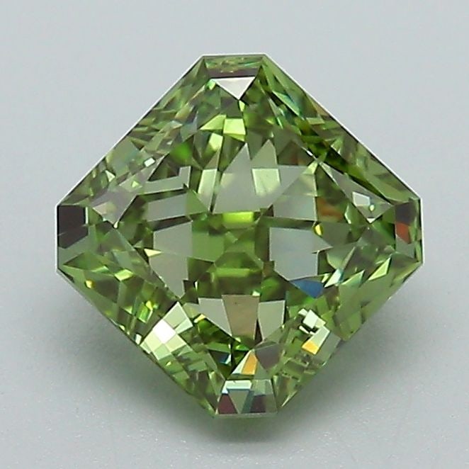 Loose Diamond - SQUARE RADIANT 1.52ct Fancy Vivid Green VVS2: Loose Diamond - SQUARE RADIANT 1.52ct Fancy Vivid Green VVS2 Source: This is a real non-mined Diamond that has been grown in a lab Shape: SQUARE RADIANT Carats: 1.52 Color: Fancy Vivid Green Certifica