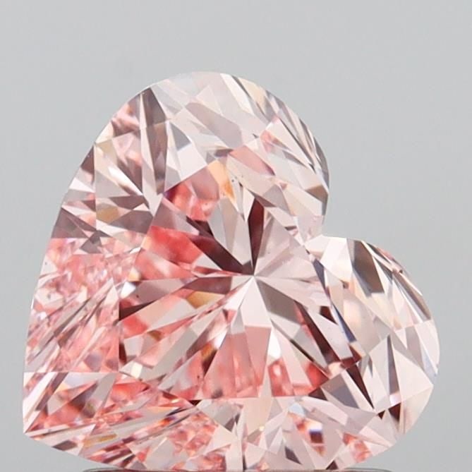 Loose Diamond - HEART 1.51ct Fancy Vivid Pink VS1: Loose Diamond - HEART 1.51ct Fancy Vivid Pink VS1 Source: This is a real non-mined Diamond that has been grown in a lab Shape: HEART Carats: 1.51 Color: Fancy Vivid Pink Certification: IGI Video:
