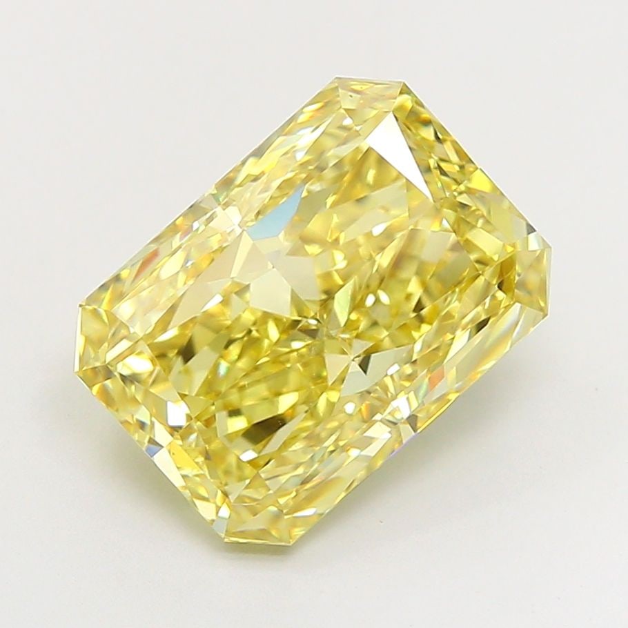 Loose Diamond - RADIANT 5.05ct Fancy Intense Yellow VS2: Loose Diamond - RADIANT 5.05ct Fancy Intense Yellow VS2 Source: This is a real non-mined Diamond that has been grown in a lab Shape: RADIANT Carats: 5.05 Color: Fancy Intense Yellow Certification: IGI