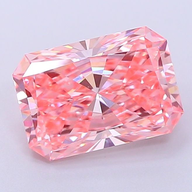 Loose Diamond - RADIANT 3.1ct Fancy Vivid Pink VVS2: Loose Diamond - RADIANT 3.1ct Fancy Vivid Pink VVS2 Source: This is a real non-mined Diamond that has been grown in a lab Shape: RADIANT Carats: 3.1 Color: Fancy Vivid Pink Certification: IGI Video: