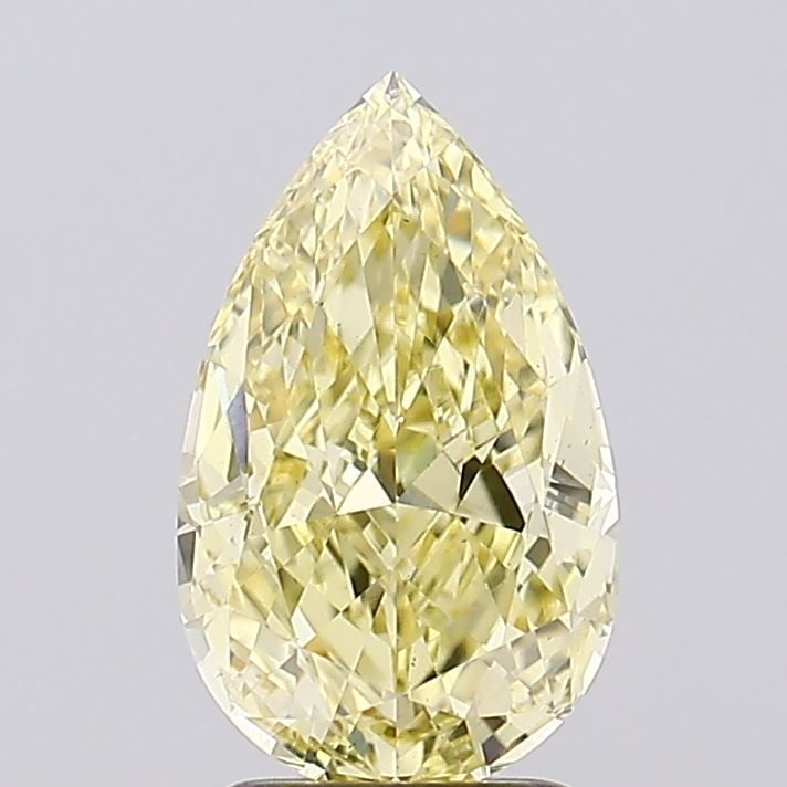 Loose Diamond - PEAR 2.59ct Fancy Intense Yellow VS1: Loose Diamond - PEAR 2.59ct Fancy Intense Yellow VS1 Source: This is a real non-mined Diamond that has been grown in a lab Shape: PEAR Carats: 2.59 Color: Fancy Intense Yellow Certification: IGI Video