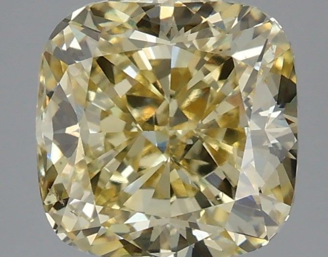 Loose Diamond - CUSHION MODIFIED 3.03ct Fancy Light Yellow VS2: Loose Diamond - CUSHION MODIFIED 3.03ct Fancy Light Yellow VS2 Source: This is a real non-mined Diamond that has been grown in a lab Shape: CUSHION MODIFIED Carats: 3.03 Color: Fancy Light Yellow Cert