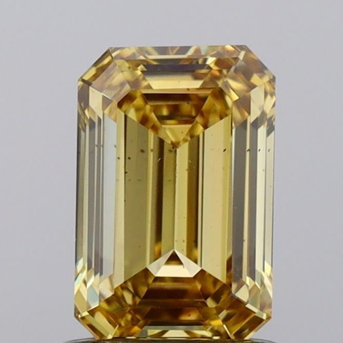 Loose Diamond - EMERALD 1.01ct Fancy Vivid Yellow VS2: Loose Diamond - EMERALD 1.01ct Fancy Vivid Yellow VS2 Source: This is a real non-mined Diamond that has been grown in a lab Shape: EMERALD Carats: 1.01 Color: Fancy Vivid Yellow Certification: NONE Vi