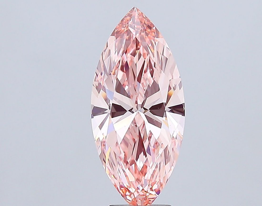 Loose Diamond - MARQUISE 5.02ct Fancy Vivid Pink VS1: Loose Diamond - MARQUISE 5.02ct Fancy Vivid Pink VS1 Source: This is a real non-mined Diamond that has been grown in a lab Shape: MARQUISE Carats: 5.02 Color: Fancy Vivid Pink Certification: IGI Video