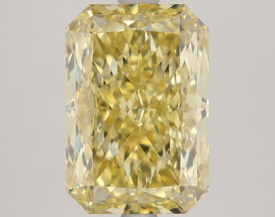 Loose Diamond - RADIANT 4.11ct Fancy Intense Yellow VS1: Loose Diamond - RADIANT 4.11ct Fancy Intense Yellow VS1 Source: This is a real non-mined Diamond that has been grown in a lab Shape: RADIANT Carats: 4.11 Color: Fancy Intense Yellow Certification: IGI