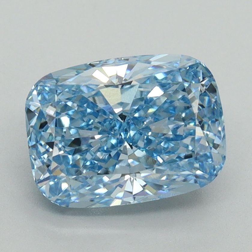 Loose Diamond - CUSHION BRILLIANT 2.24ct Fancy Vivid Blue VS1: Loose Diamond - CUSHION BRILLIANT 2.24ct Fancy Vivid Blue VS1 Source: This is a real non-mined Diamond that has been grown in a lab Shape: CUSHION BRILLIANT Carats: 2.24 Color: Fancy Vivid Blue Certif