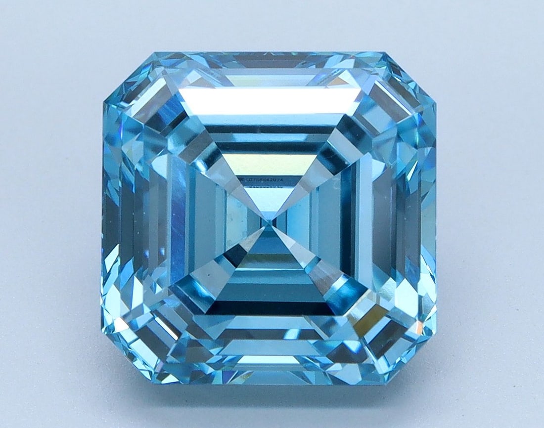 Loose Diamond - ASSCHER 5.07ct Fancy Vivid Blue VVS2 (1 of 1)