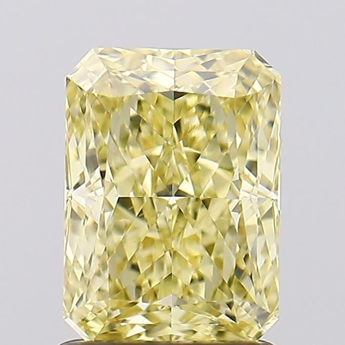 Loose Diamond - RADIANT 1.67ct Fancy Vivid Yellow VVS2: Loose Diamond - RADIANT 1.67ct Fancy Vivid Yellow VVS2 Source: This is a real non-mined Diamond that has been grown in a lab Shape: RADIANT Carats: 1.67 Color: Fancy Vivid Yellow Certification: IGI Vi