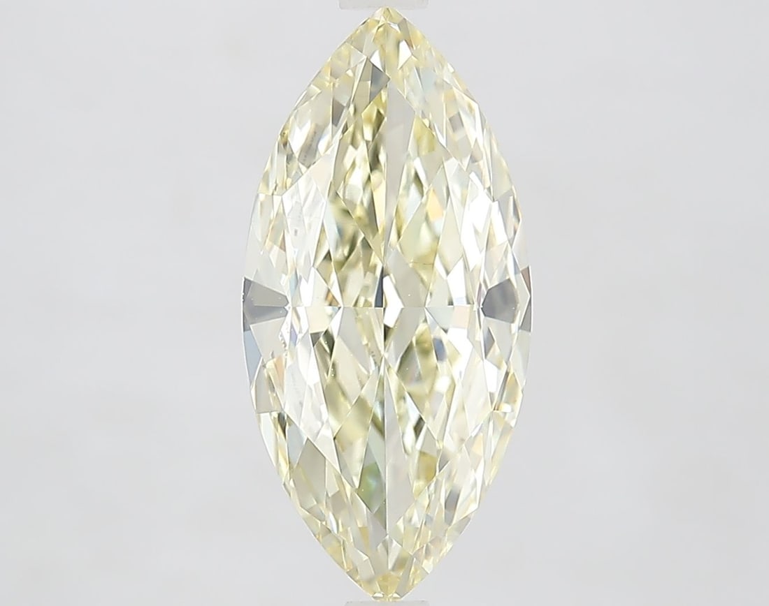 Loose Diamond - MARQUISE 3.55ct Fancy Light Yellow VVS2: Loose Diamond - MARQUISE 3.55ct Fancy Light Yellow VVS2 Source: This is a real non-mined Diamond that has been grown in a lab Shape: MARQUISE Carats: 3.55 Color: Fancy Light Yellow Certification: IGI 