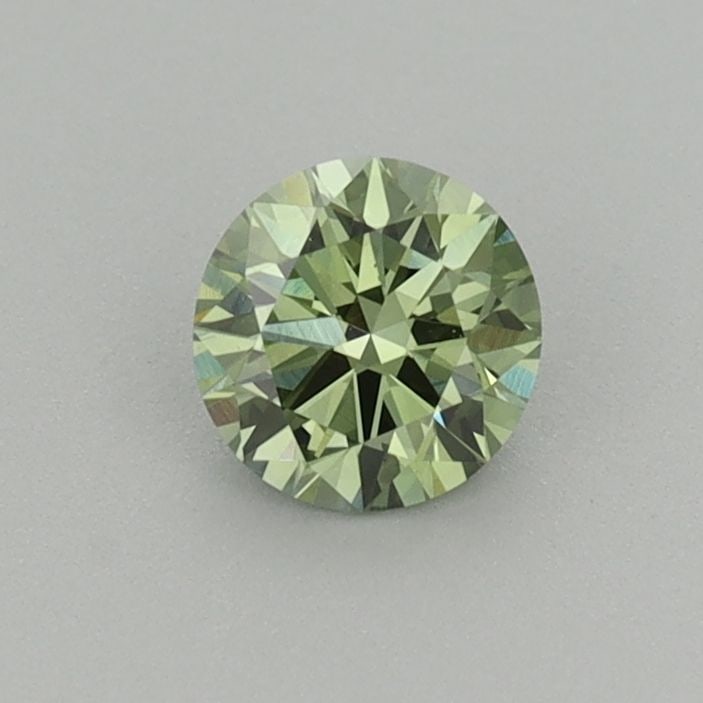 Loose Diamond - ROUND 0.41ct Fancy Vivid Green VS1: Loose Diamond - ROUND 0.41ct Fancy Vivid Green VS1 Source: This is a real non-mined Diamond that has been grown in a lab Shape: ROUND Carats: 0.41 Color: Fancy Vivid Green Certification: IGI The Diamo