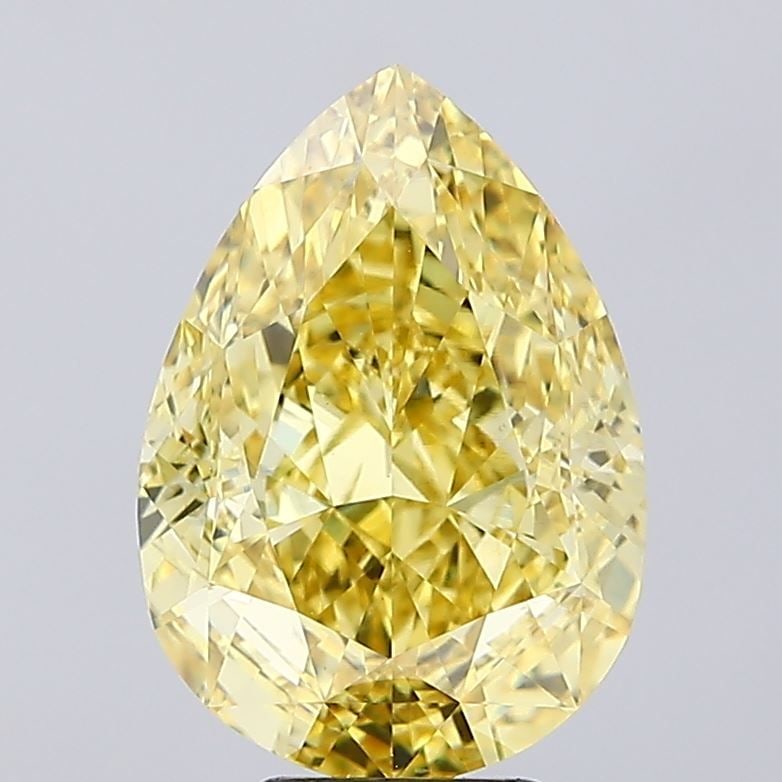 Loose Diamond - PEAR 7.03ct Fancy Intense Yellow VS1: Loose Diamond - PEAR 7.03ct Fancy Intense Yellow VS1 Source: This is a real non-mined Diamond that has been grown in a lab Shape: PEAR Carats: 7.03 Color: Fancy Intense Yellow Certification: IGI Video