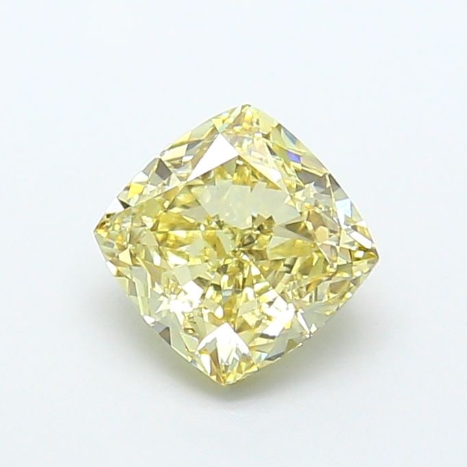 Loose Diamond - CUSHION MODIFIED 2.12ct Fancy Yellow VS2: Loose Diamond - CUSHION MODIFIED 2.12ct Fancy Yellow VS2 Source: This is a real non-mined Diamond that has been grown in a lab Shape: CUSHION MODIFIED Carats: 2.12 Color: Fancy Yellow Certification: I