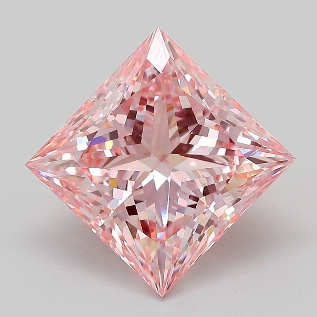 Loose Diamond - PRINCESS 4.02ct Fancy Intense Pink VS1: Loose Diamond - PRINCESS 4.02ct Fancy Intense Pink VS1 Source: This is a real non-mined Diamond that has been grown in a lab Shape: PRINCESS Carats: 4.02 Color: Fancy Intense Pink Certification: IGI V