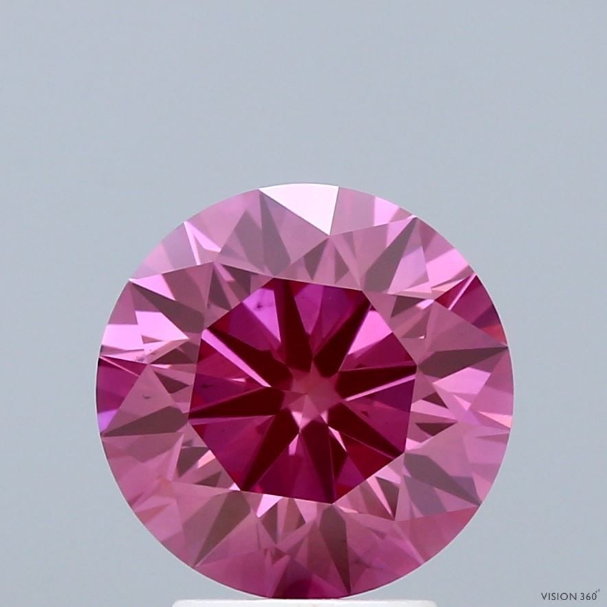 Ideal Loose Diamond - ROUND 3.24ct Fancy Vivid Pink VS2: Ideal Loose Diamond - ROUND 3.24ct Fancy Vivid Pink VS2 Source: This is a real non-mined Diamond that has been grown in a lab Shape: ROUND Carats: 3.24 Color: Fancy Vivid Pink Certification: IGI