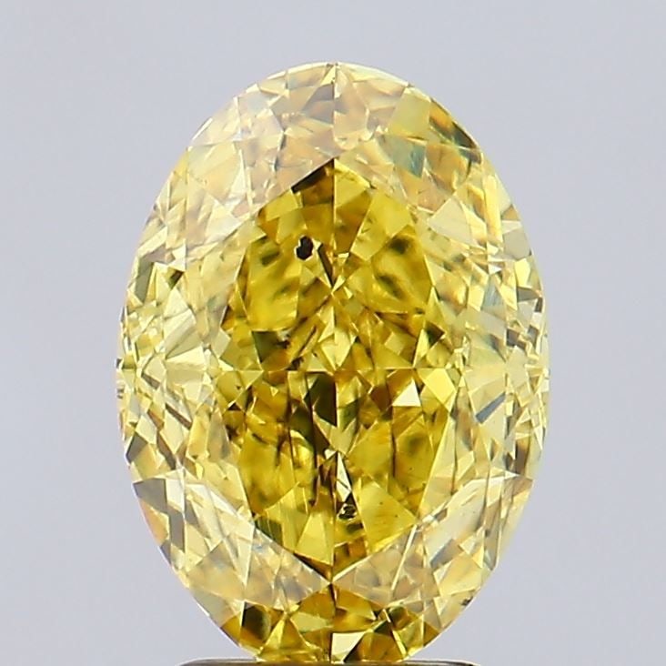 Loose Diamond - OVAL 3.37ct Fancy Vivid Yellow SI1: Loose Diamond - OVAL 3.37ct Fancy Vivid Yellow SI1 Source: This is a real non-mined Diamond that has been grown in a lab Shape: OVAL Carats: 3.37 Color: Fancy Vivid Yellow Certification: IGI Video:
