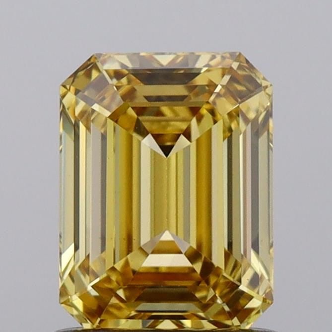 Loose Diamond - EMERALD 1.0ct Fancy Vivid Yellow VS1: Loose Diamond - EMERALD 1.0ct Fancy Vivid Yellow VS1 Source: This is a real non-mined Diamond that has been grown in a lab Shape: EMERALD Carats: 1.0 Color: Fancy Vivid Yellow Certification: NONE Vide