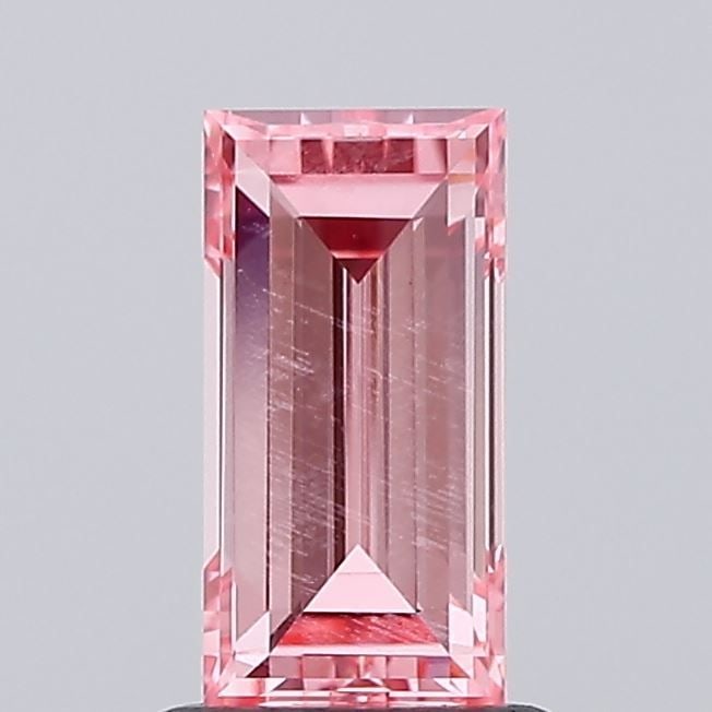 Loose Diamond - BAGUETTE 0.91ct Fancy Intense Pink VS1: Loose Diamond - BAGUETTE 0.91ct Fancy Intense Pink VS1 Source: This is a real non-mined Diamond that has been grown in a lab Shape: BAGUETTE Carats: 0.91 Color: Fancy Intense Pink Certification: NONE 