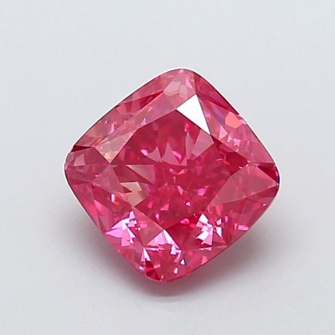 Loose Diamond - CUSHION BRILLIANT 2.53ct Fancy Vivid Pink VS1: Loose Diamond - CUSHION BRILLIANT 2.53ct Fancy Vivid Pink VS1 Source: This is a real non-mined Diamond that has been grown in a lab Shape: CUSHION BRILLIANT Carats: 2.53 Color: Fancy Vivid Pink Certif