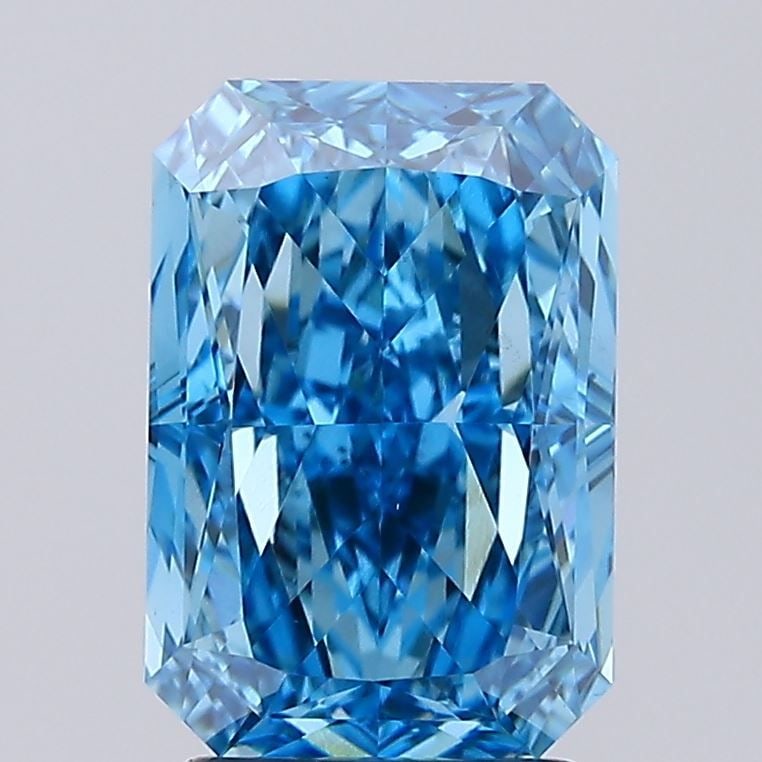 Loose Diamond - RADIANT 2.53ct Fancy Vivid Blue VS2: Loose Diamond - RADIANT 2.53ct Fancy Vivid Blue VS2 Source: This is a real non-mined Diamond that has been grown in a lab Shape: RADIANT Carats: 2.53 Color: Fancy Vivid Blue Certification: IGI Video:
