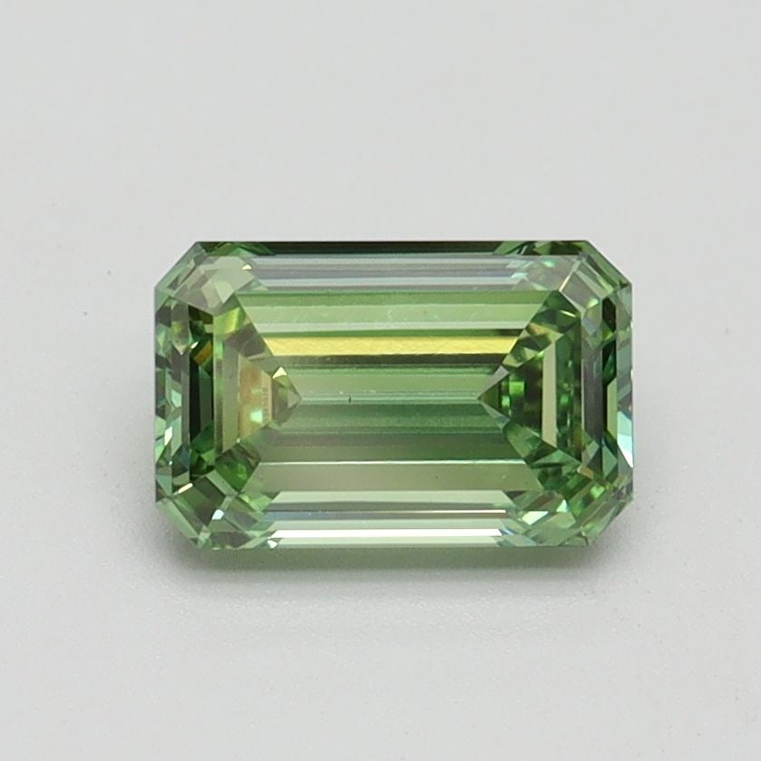 Loose Diamond - EMERALD 1.0ct Fancy Vivid Green VS1: Loose Diamond - EMERALD 1.0ct Fancy Vivid Green VS1 Source: This is a real non-mined Diamond that has been grown in a lab Shape: EMERALD Carats: 1.0 Color: Fancy Vivid Green Certification: IGI Video: