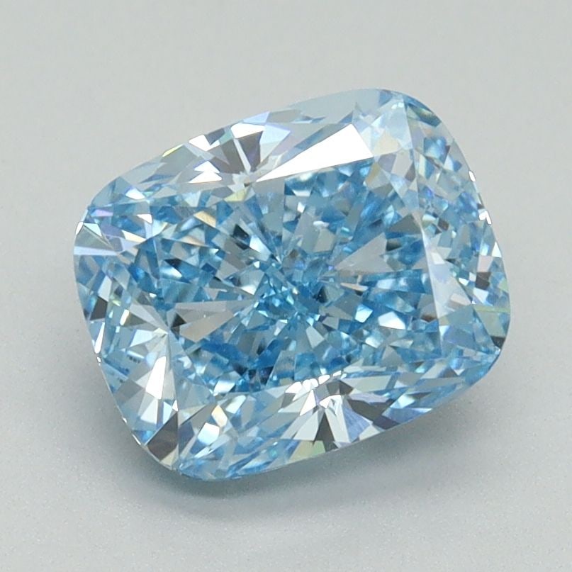 Loose Diamond - CUSHION BRILLIANT 2.01ct Fancy Vivid Blue VS1: Loose Diamond - CUSHION BRILLIANT 2.01ct Fancy Vivid Blue VS1 Source: This is a real non-mined Diamond that has been grown in a lab Shape: CUSHION BRILLIANT Carats: 2.01 Color: Fancy Vivid Blue Certif