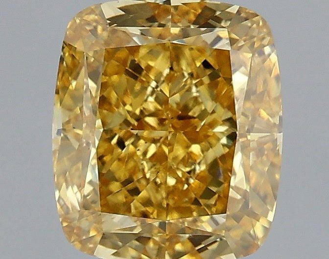 Loose Diamond - CUSHION MODIFIED 2.19ct Fancy Vivid Yellow VS2: Loose Diamond - CUSHION MODIFIED 2.19ct Fancy Vivid Yellow VS2 Source: This is a real non-mined Diamond that has been grown in a lab Shape: CUSHION MODIFIED Carats: 2.19 Color: Fancy Vivid Yellow Cert