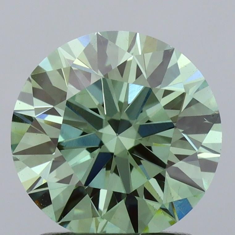 Ideal Loose Diamond - ROUND 1.5ct Fancy Vivid Green VS2: Ideal Loose Diamond - ROUND 1.5ct Fancy Vivid Green VS2 Source: This is a real non-mined Diamond that has been grown in a lab Shape: ROUND Carats: 1.5 Color: Fancy Vivid Green Certification: IGI Video