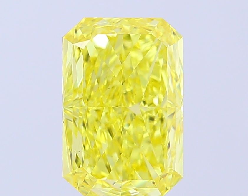Loose Diamond - RADIANT 3.45ct Fancy Vivid Yellow VS1: Loose Diamond - RADIANT 3.45ct Fancy Vivid Yellow VS1 Source: This is a real non-mined Diamond that has been grown in a lab Shape: RADIANT Carats: 3.45 Color: Fancy Vivid Yellow Certification: IGI Vid