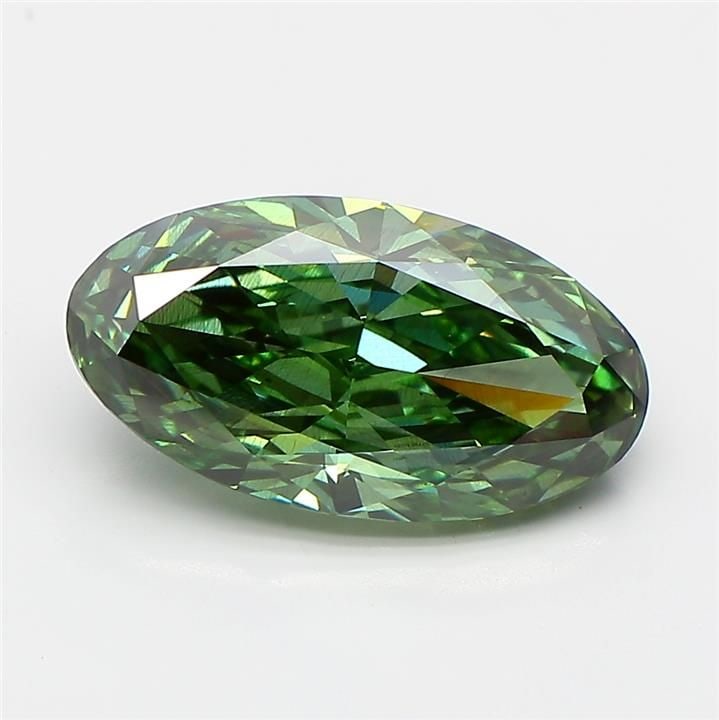 Loose Diamond - OVAL 3.1ct Fancy Vivid Green SI1: Loose Diamond - OVAL 3.1ct Fancy Vivid Green SI1 Source: This is a real non-mined Diamond that has been grown in a lab Shape: OVAL Carats: 3.1 Color: Fancy Vivid Green Certification: IGI Video: