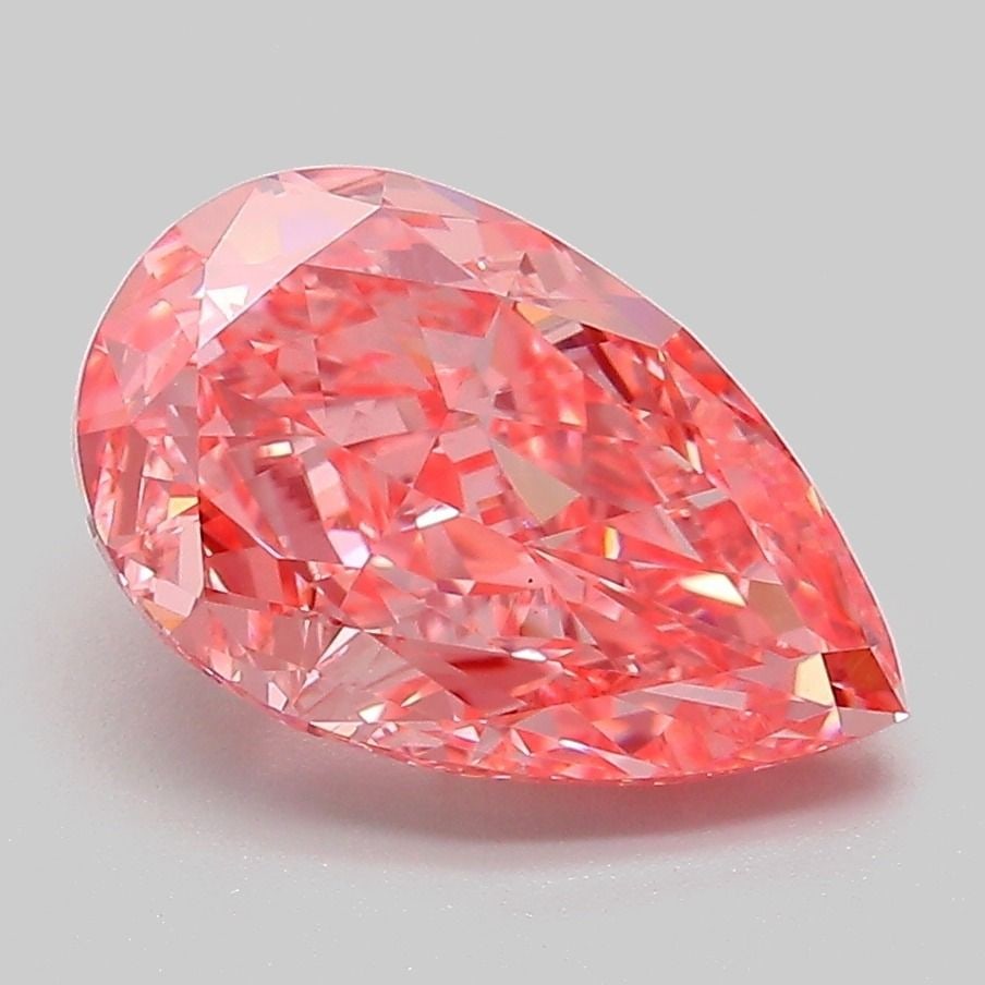 Loose Diamond - PEAR 3.01ct Fancy Vivid Pink VS1: Loose Diamond - PEAR 3.01ct Fancy Vivid Pink VS1 Source: This is a real non-mined Diamond that has been grown in a lab Shape: PEAR Carats: 3.01 Color: Fancy Vivid Pink Certification: IGI Video: