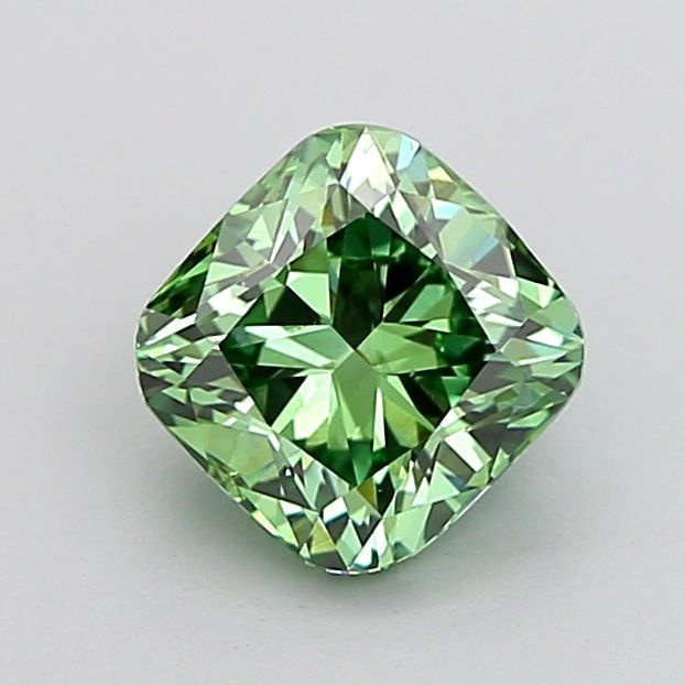 Loose Diamond - CUSHION MODIFIED 1.0ct Fancy Vivid Green VS1: Loose Diamond - CUSHION MODIFIED 1.0ct Fancy Vivid Green VS1 Source: This is a real non-mined Diamond that has been grown in a lab Shape: CUSHION MODIFIED Carats: 1.0 Color: Fancy Vivid Green Certific