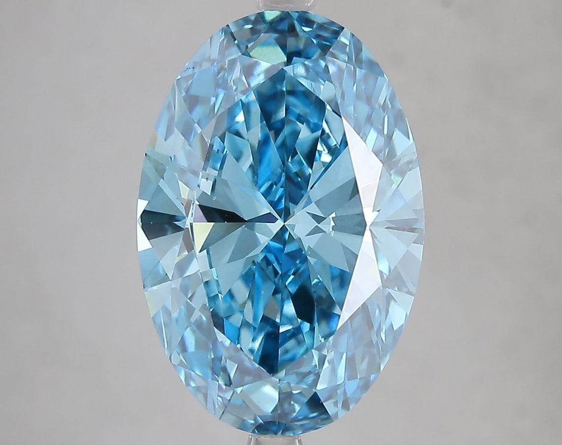 Loose Diamond - OVAL 7.01ct Fancy Vivid Blue VS1: Loose Diamond - OVAL 7.01ct Fancy Vivid Blue VS1 Source: This is a real non-mined Diamond that has been grown in a lab Shape: OVAL Carats: 7.01 Color: Fancy Vivid Blue Certification: IGI Video: