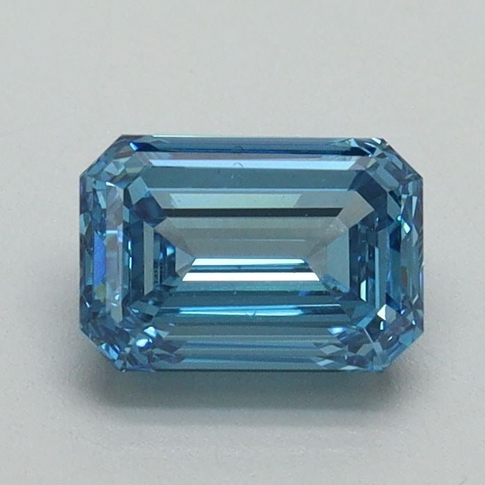 Loose Diamond - EMERALD 1.0ct Fancy Vivid Blue VS2: Loose Diamond - EMERALD 1.0ct Fancy Vivid Blue VS2 Source: This is a real non-mined Diamond that has been grown in a lab Shape: EMERALD Carats: 1.0 Color: Fancy Vivid Blue Certification: IGI Video: