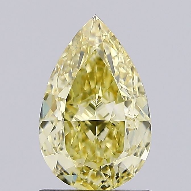 Loose Diamond - PEAR 1.58ct Fancy Intense Yellow VS1: Loose Diamond - PEAR 1.58ct Fancy Intense Yellow VS1 Source: This is a real non-mined Diamond that has been grown in a lab Shape: PEAR Carats: 1.58 Color: Fancy Intense Yellow Certification: IGI Video