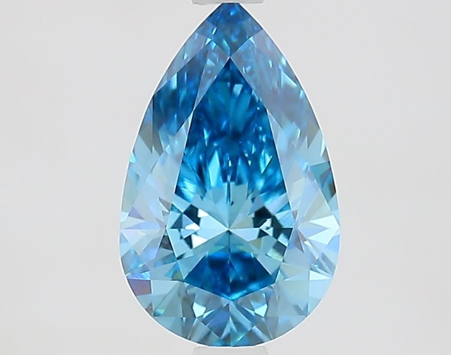 Loose Diamond - PEAR 1.57ct Fancy Vivid Blue VVS2: Loose Diamond - PEAR 1.57ct Fancy Vivid Blue VVS2 Source: This is a real non-mined Diamond that has been grown in a lab Shape: PEAR Carats: 1.57 Color: Fancy Vivid Blue Certification: IGI Video: