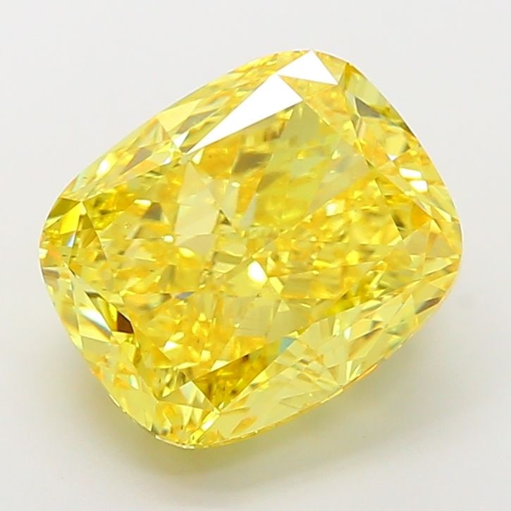 Loose Diamond - CUSHION MODIFIED 10.0ct Fancy Vivid Yellow VS2: Loose Diamond - CUSHION MODIFIED 10.0ct Fancy Vivid Yellow VS2 Source: This is a real non-mined Diamond that has been grown in a lab Shape: CUSHION MODIFIED Carats: 10.0 Color: Fancy Vivid Yellow Cert