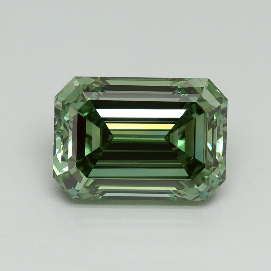 Loose Diamond - EMERALD 4.08ct Fancy Vivid Green VS1 (1 of 1)