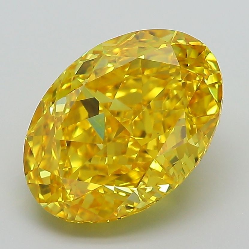 Loose Diamond - OVAL 3.41ct Fancy Vivid Yellow IF: Loose Diamond - OVAL 3.41ct Fancy Vivid Yellow IF Source: This is a real non-mined Diamond that has been grown in a lab Shape: OVAL Carats: 3.41 Color: Fancy Vivid Yellow Certification: IGI Video: