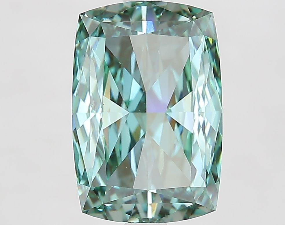 Loose Diamond - CUSHION MODIFIED 4.41ct Fancy Vivid Green VS1: Loose Diamond - CUSHION MODIFIED 4.41ct Fancy Vivid Green VS1 Source: This is a real non-mined Diamond that has been grown in a lab Shape: CUSHION MODIFIED Carats: 4.41 Color: Fancy Vivid Green Certif