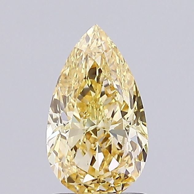 Loose Diamond - PEAR 1.12ct Fancy Yellow VS1: Loose Diamond - PEAR 1.12ct Fancy Yellow VS1 Source: This is a real non-mined Diamond that has been grown in a lab Shape: PEAR Carats: 1.12 Color: Fancy Yellow Certification: IGI Video: