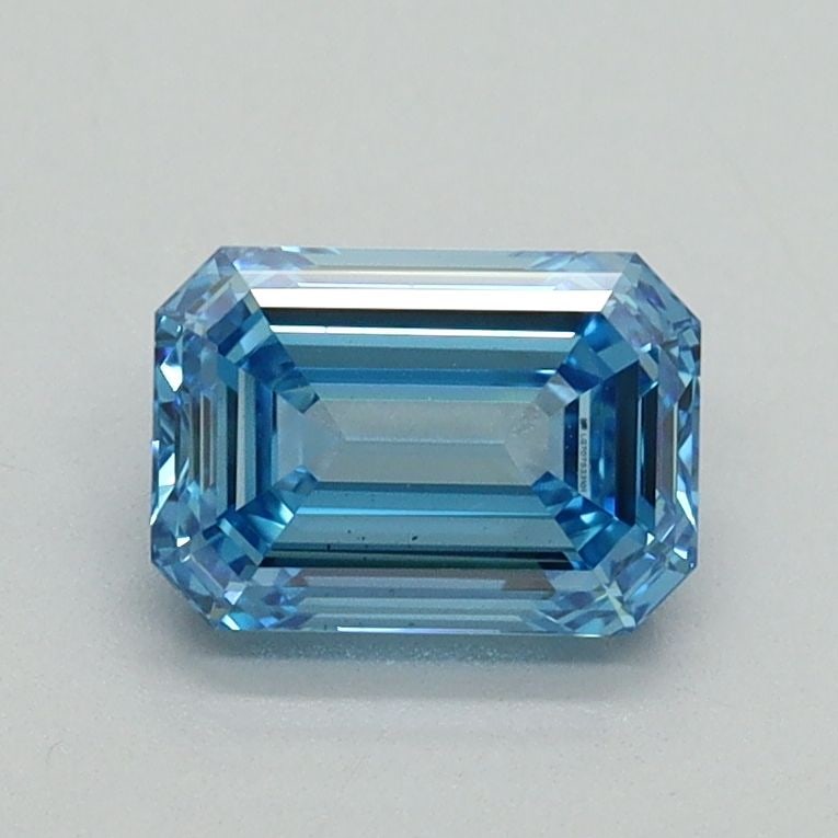 Loose Diamond - EMERALD 1.01ct Fancy Vivid Blue VS2: Loose Diamond - EMERALD 1.01ct Fancy Vivid Blue VS2 Source: This is a real non-mined Diamond that has been grown in a lab Shape: EMERALD Carats: 1.01 Color: Fancy Vivid Blue Certification: IGI Video: